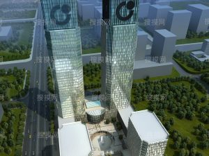 超高层现代办公双塔